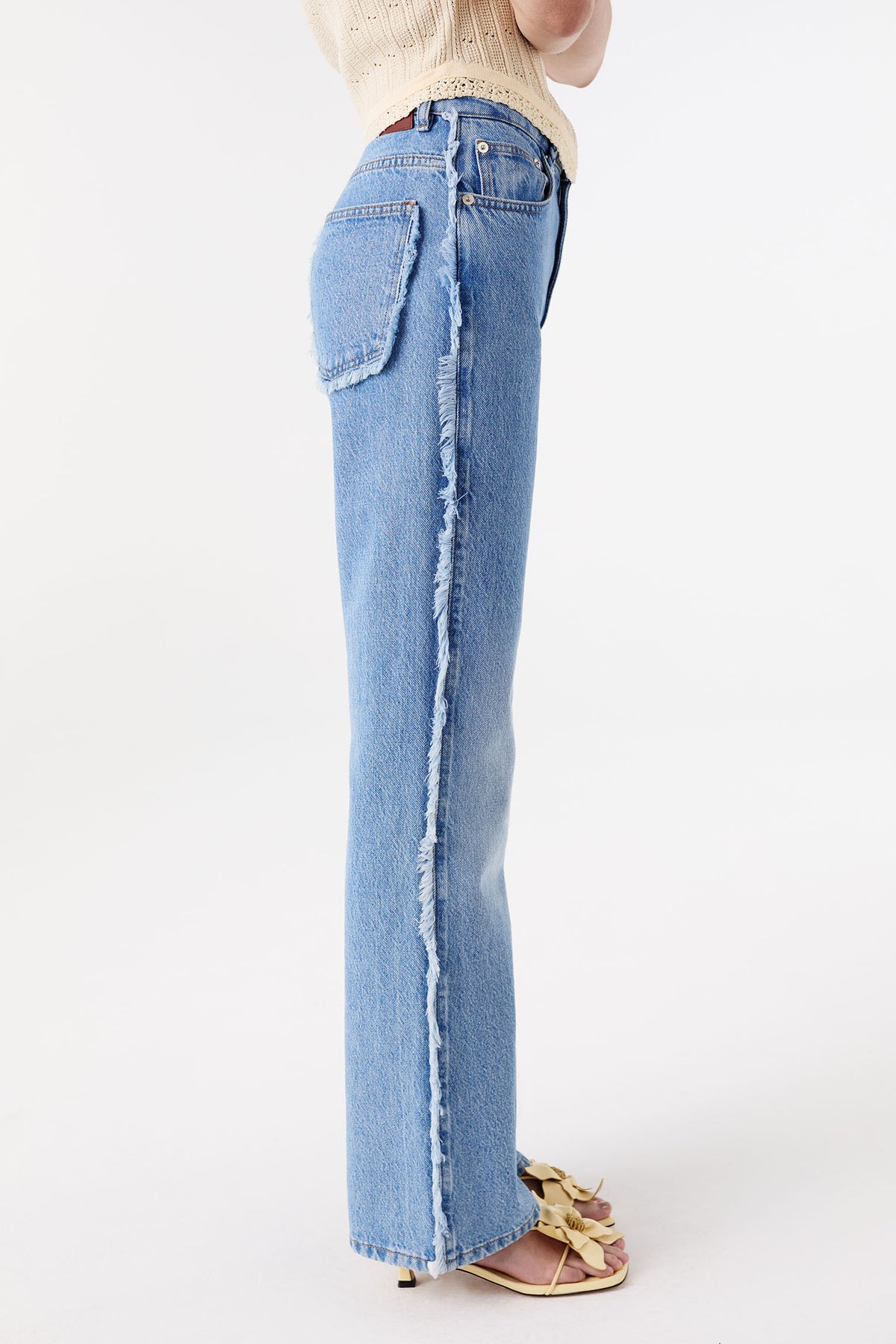 Gerader Denim mit Fransen