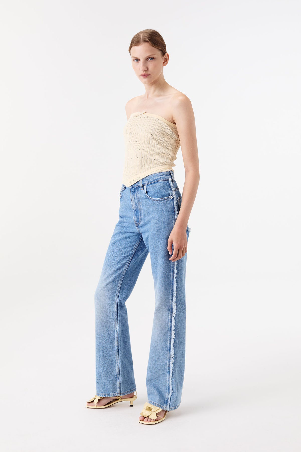 Gerader Denim mit Fransen