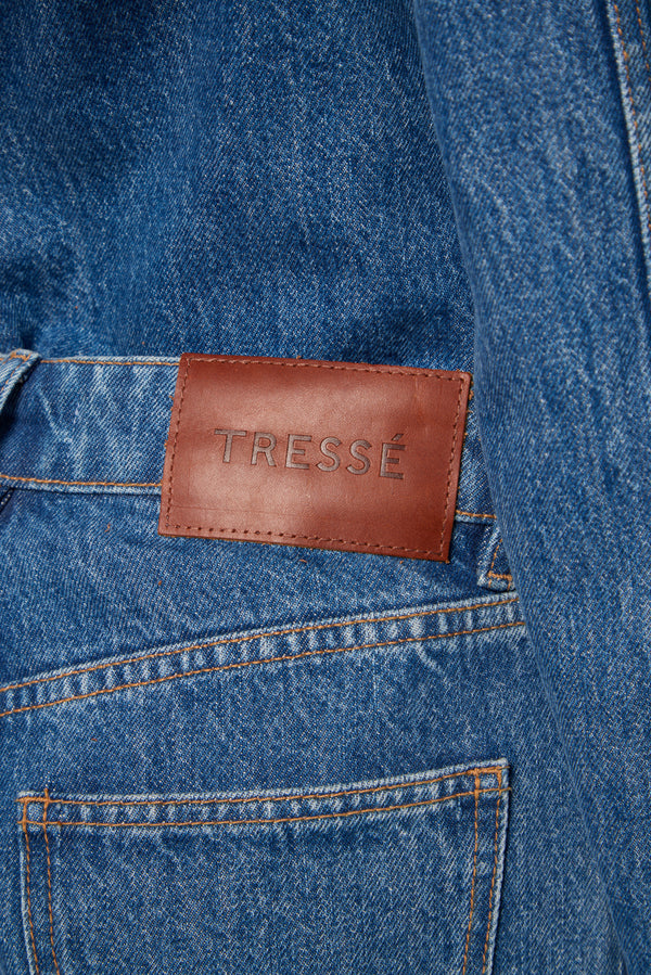 Cut-out denim