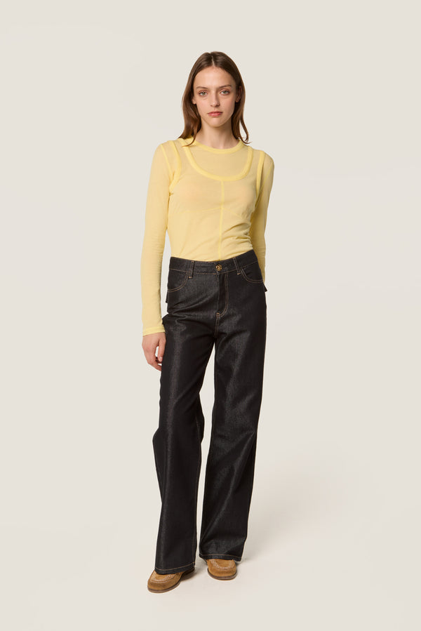 Sheer jersey t-shirt