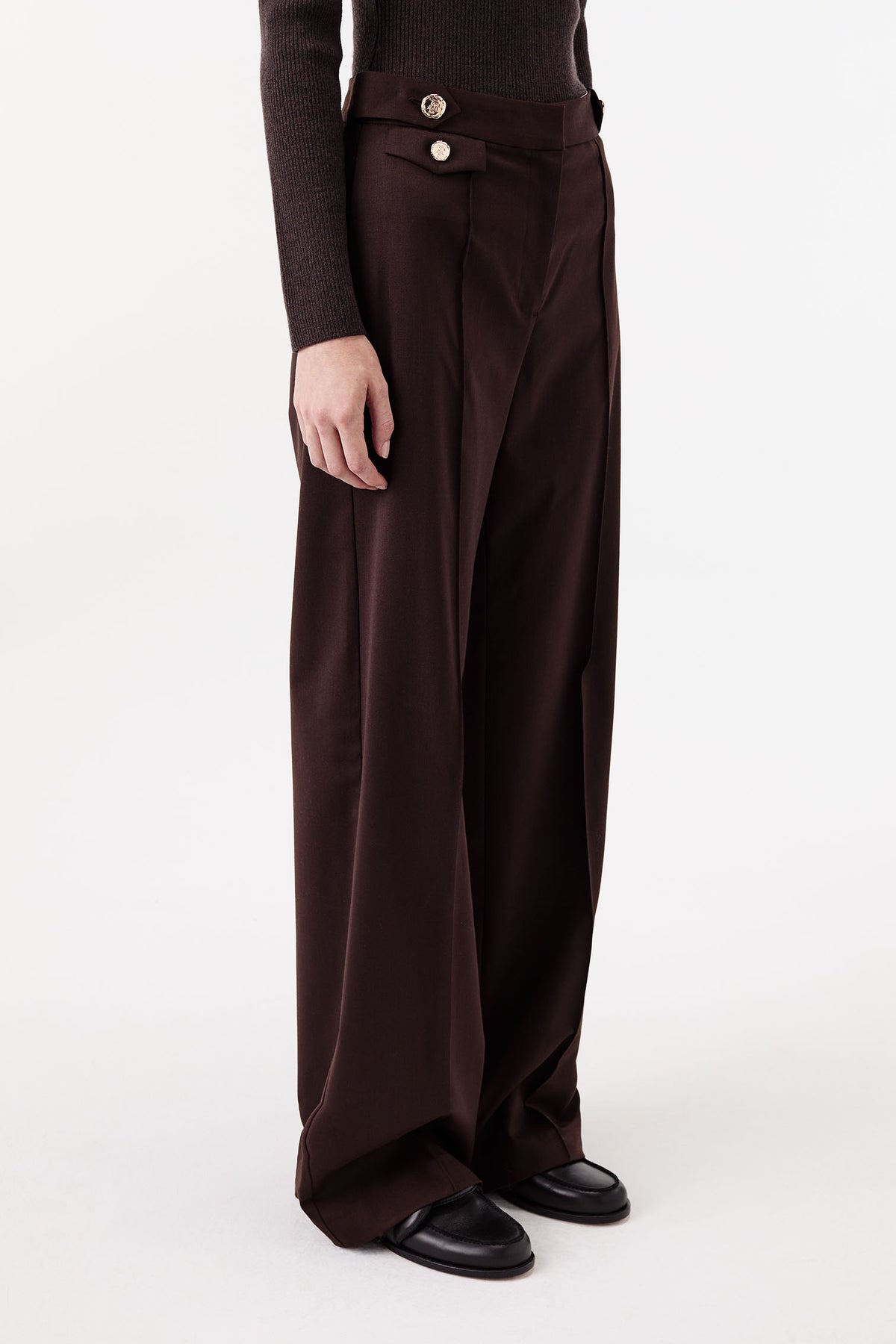 Pantalon de tailleur à plis