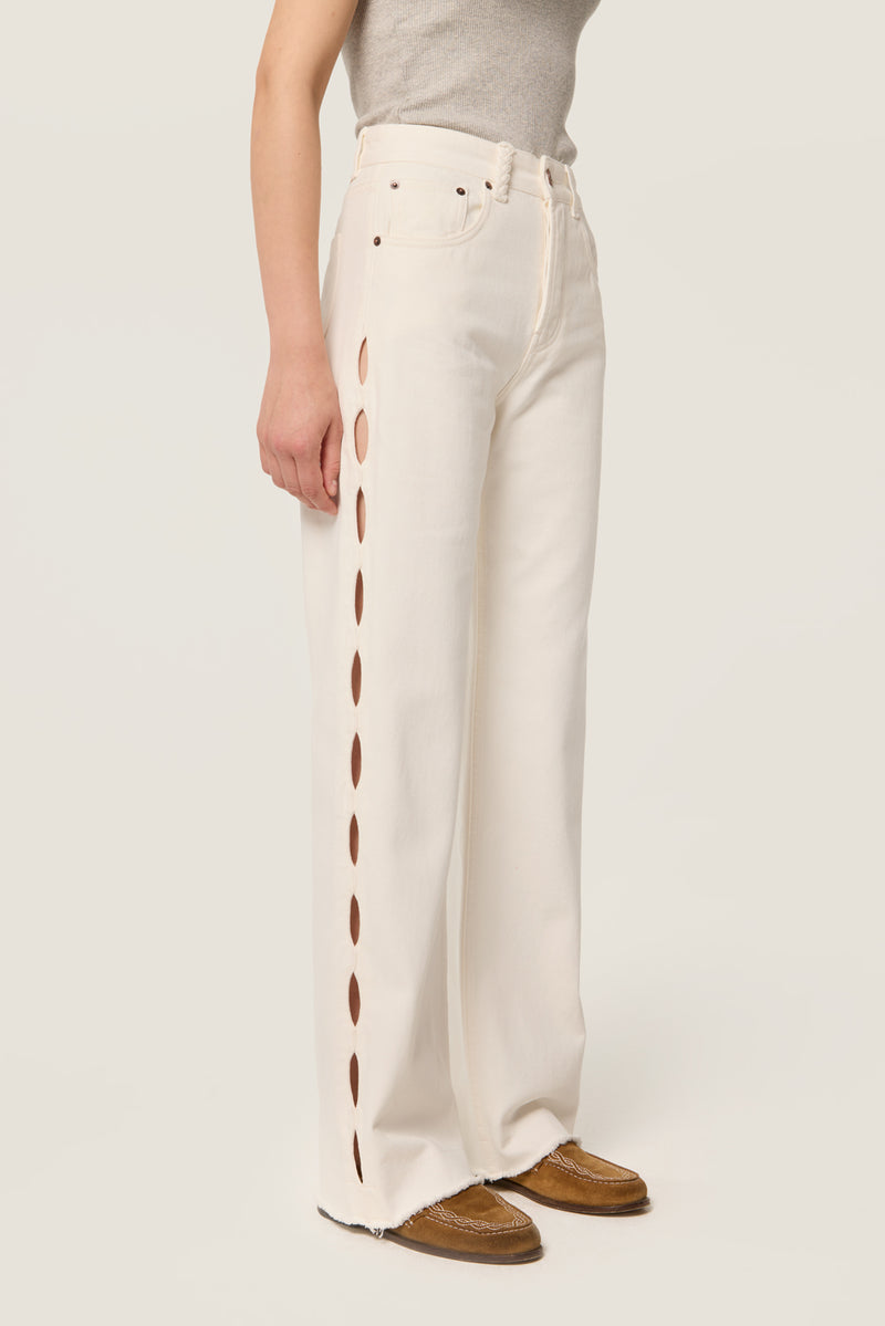 Denim en toile blanche