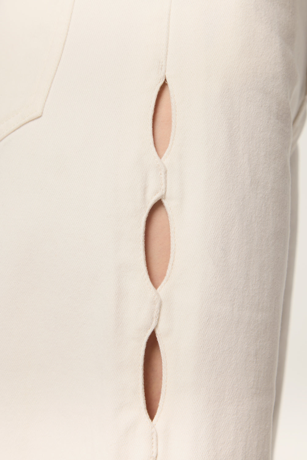 White canvas denim