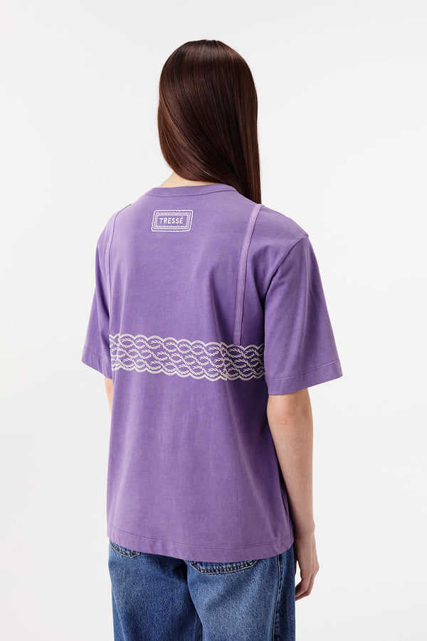 T-shirt with a lace-top look