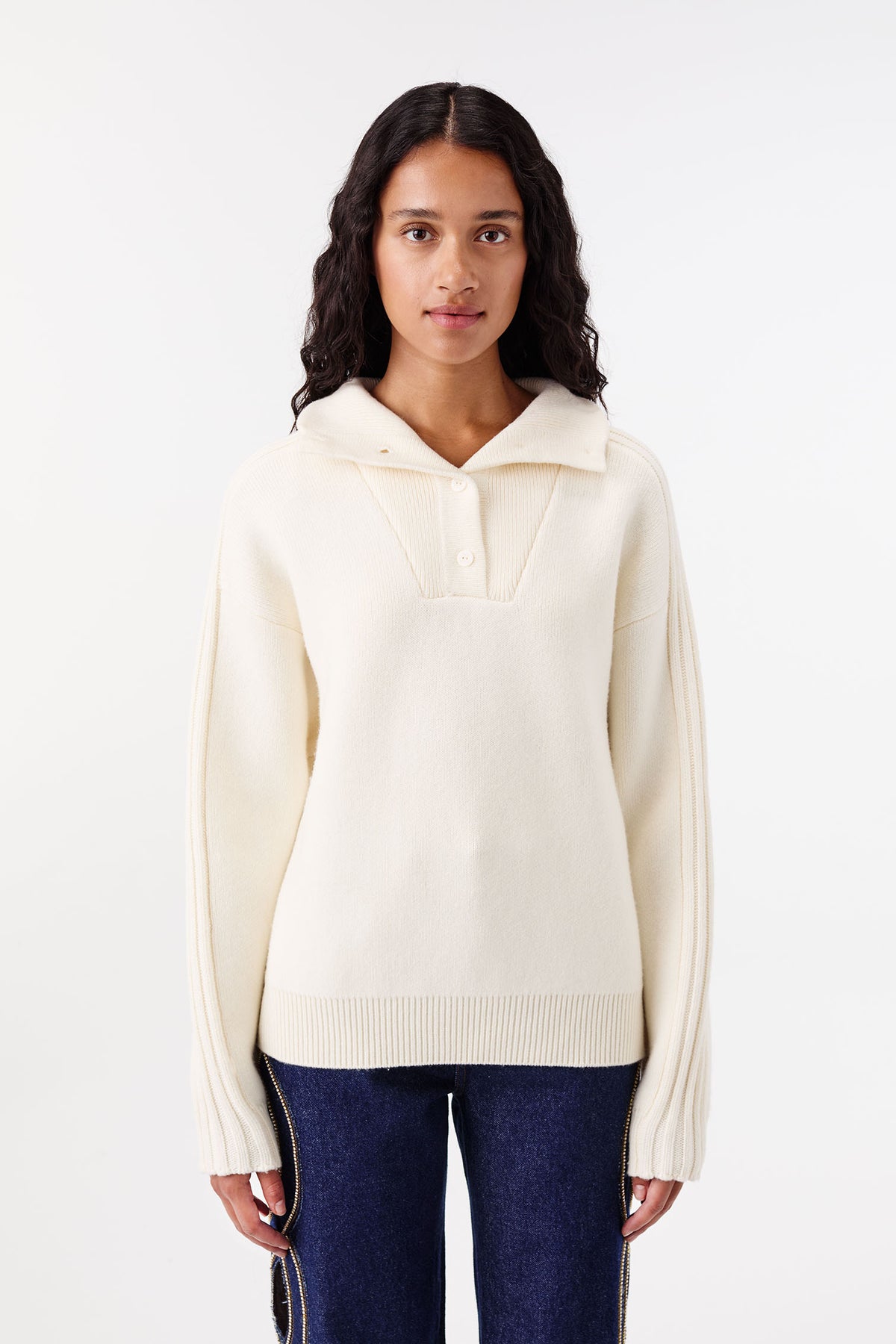 Maglione spesso con colletto da camionista