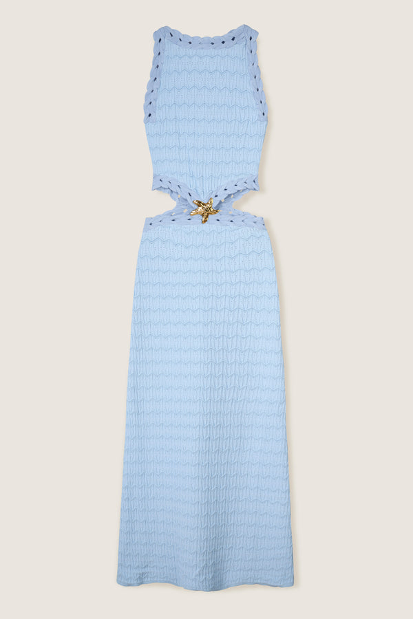 Robe longue à étoile dorée