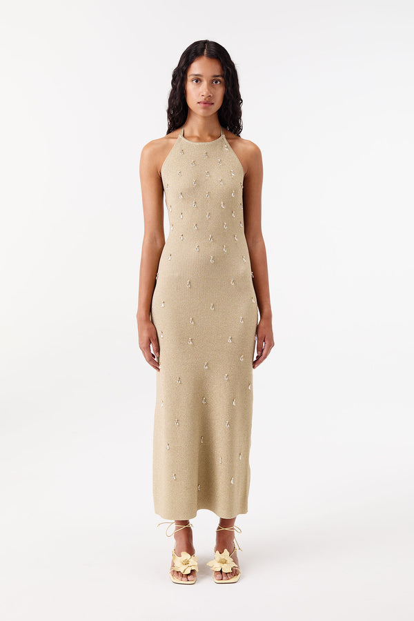 Long Knit Wrap Dress