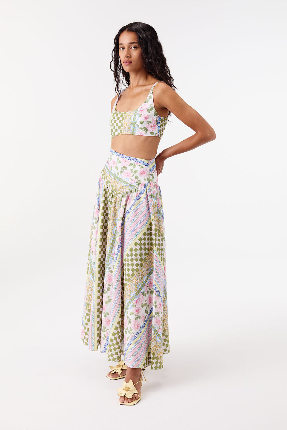 Robe longue en popeline Liberty