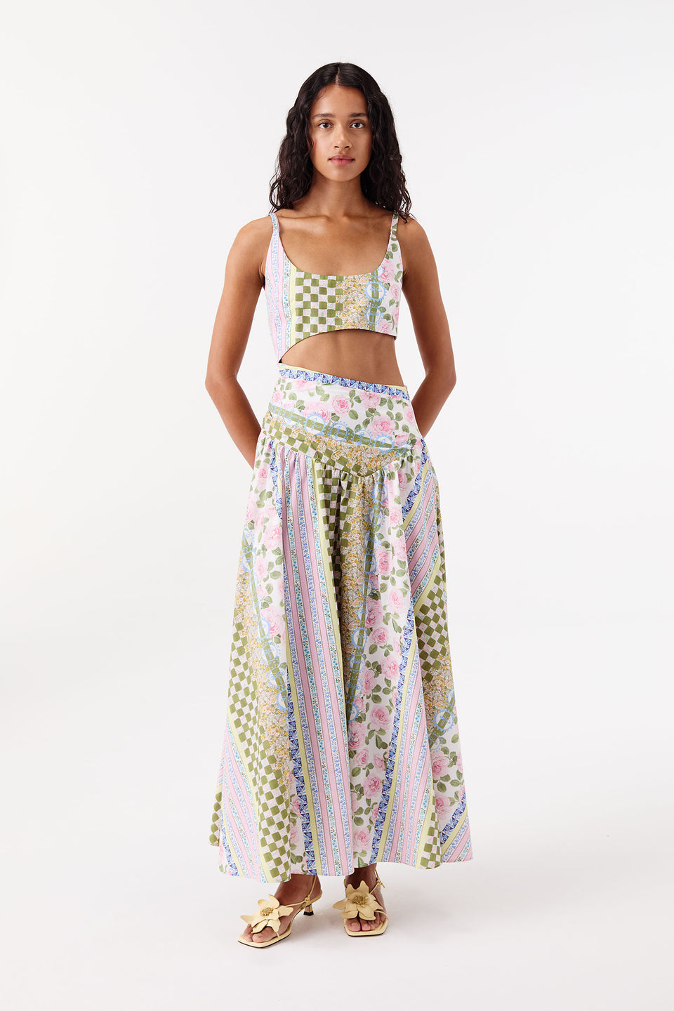 Robe longue en popeline Liberty