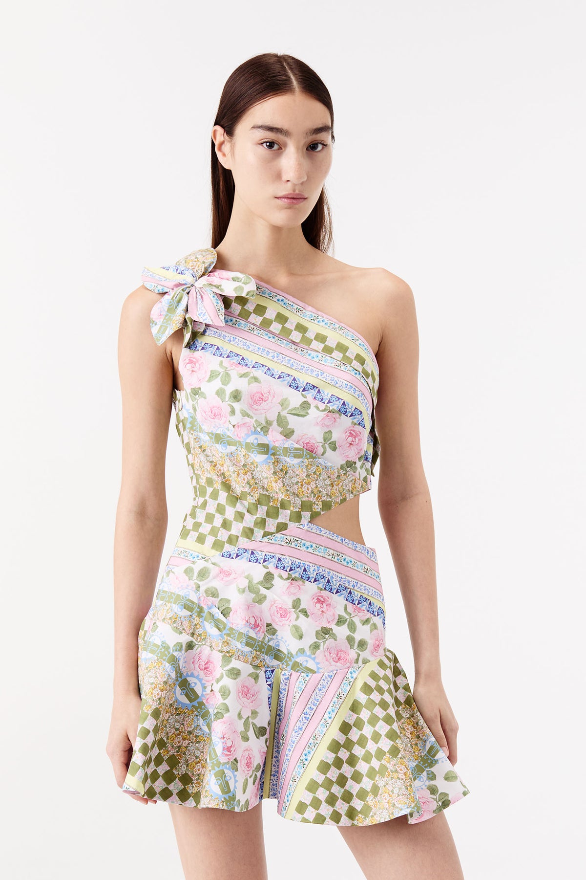 Kurzes Kleid aus Liberty-Popeline