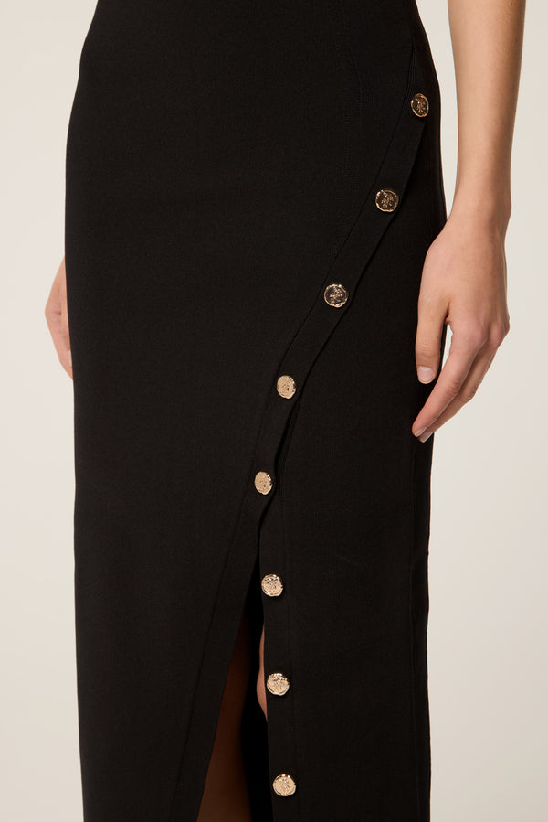 Buttoned slit dress