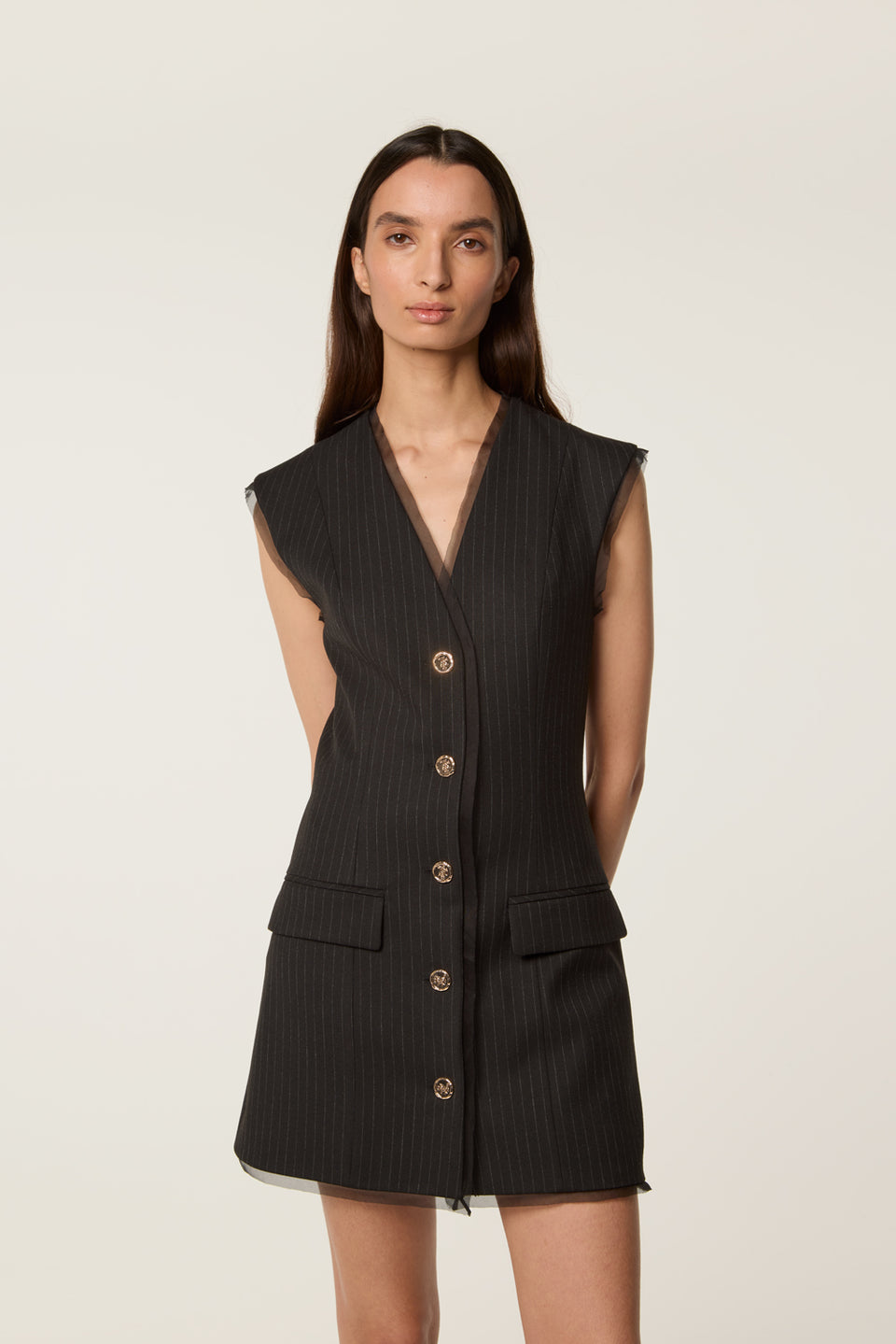 Robe à fines rayures