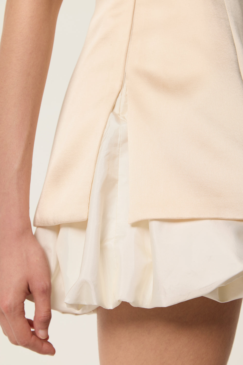 Satin strapless dress