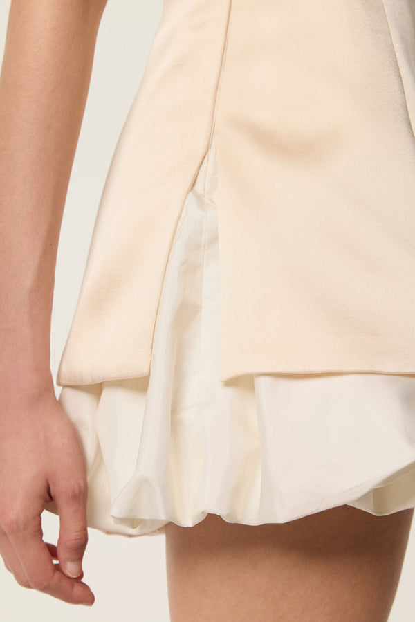 Satin strapless dress