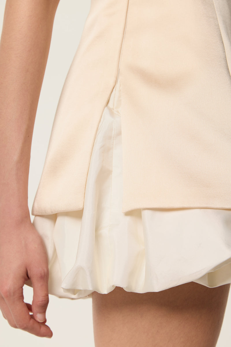 Satin strapless dress