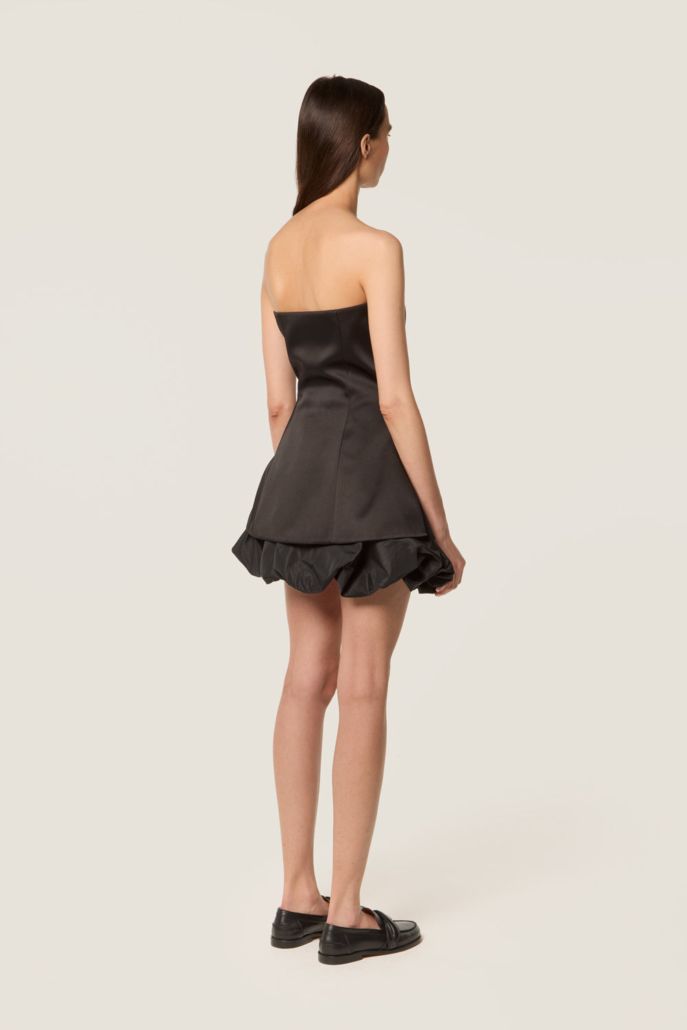 Satin strapless dress