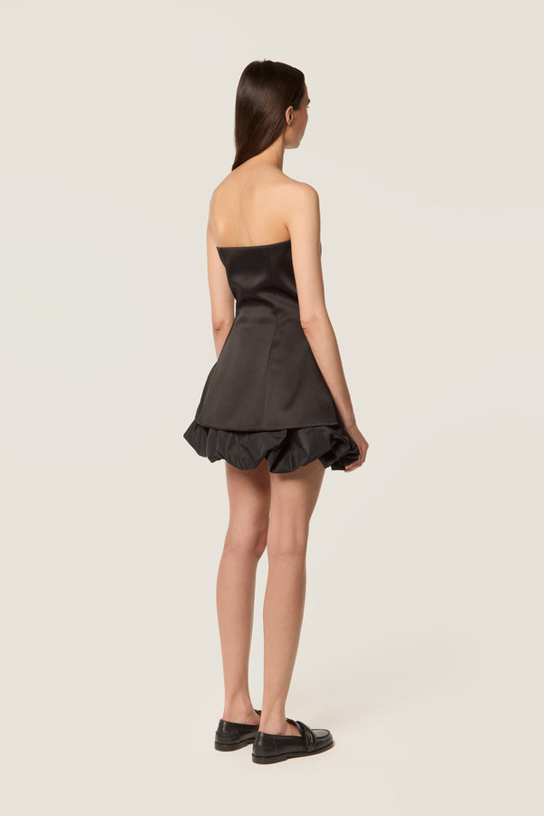 Satin strapless dress