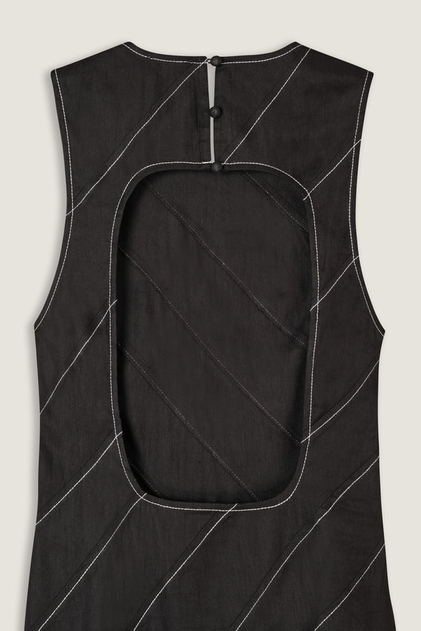 Robe longue à découpes