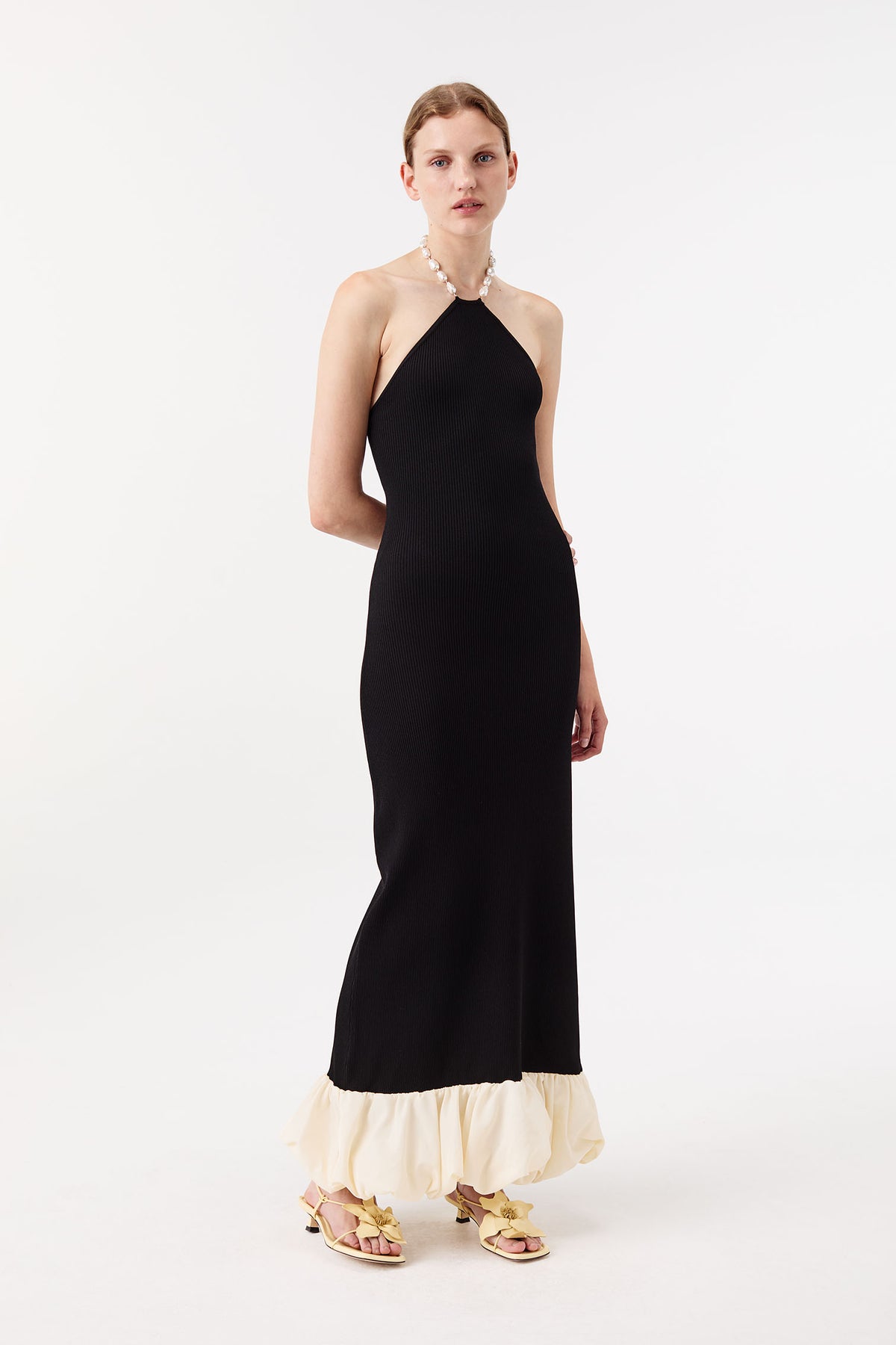 Long two-tone dress
