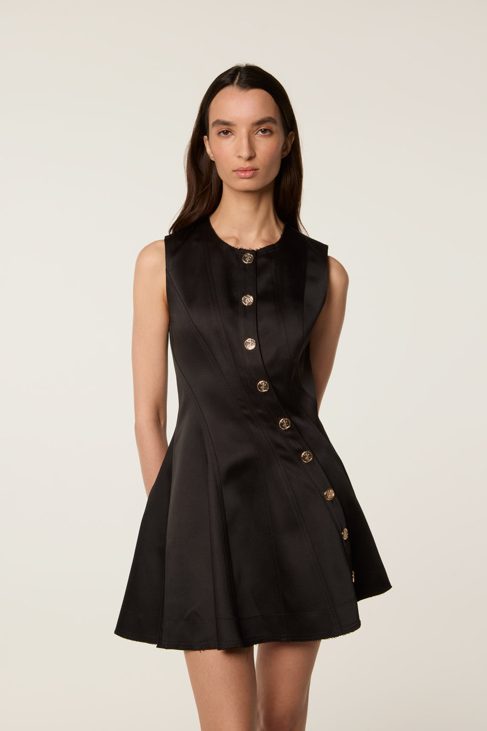 Robe en satin twisté