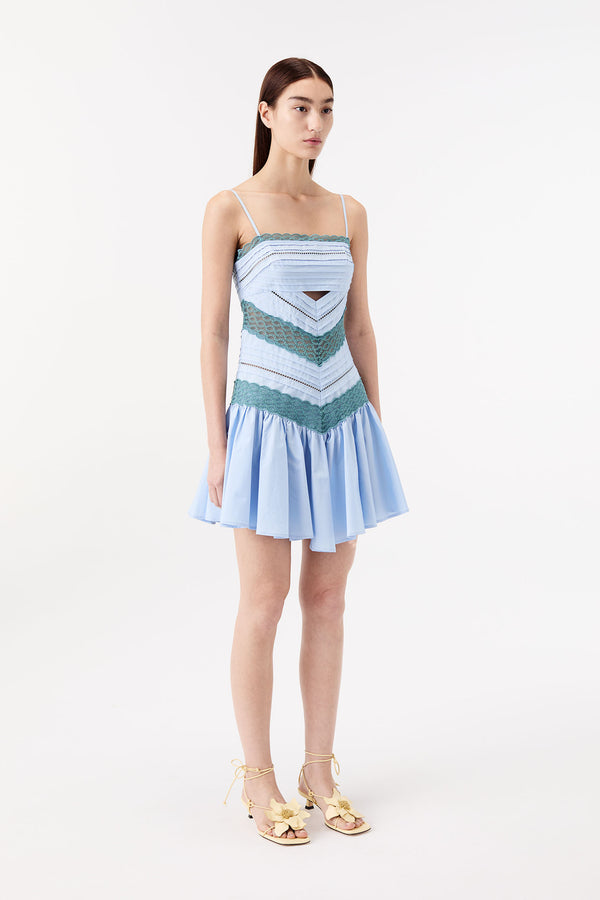 Dress with a lace insert