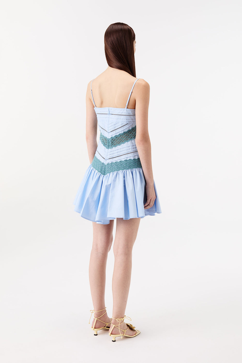 Dress with a lace insert