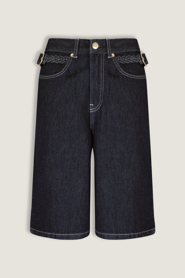 Bermuda à détails tresses