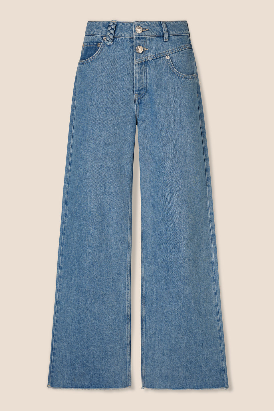 Denim double ceinture