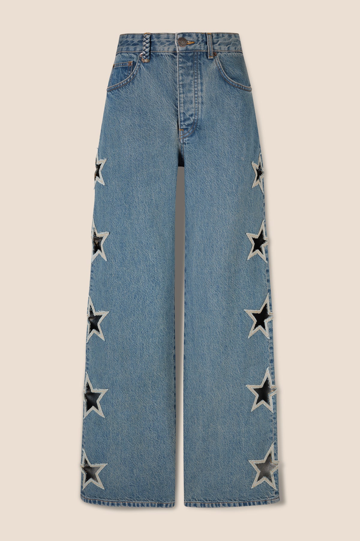 Denim con aperture a stella