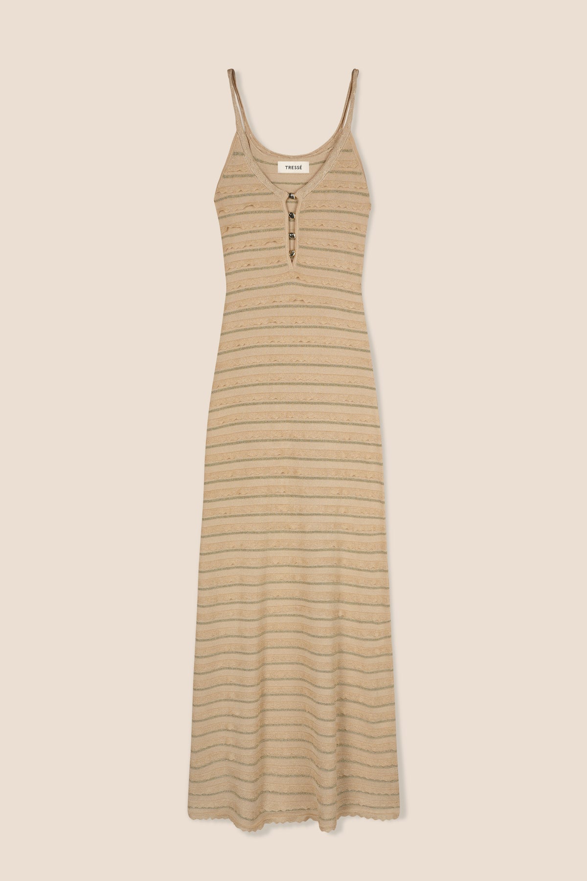 Golden knit maxi dress