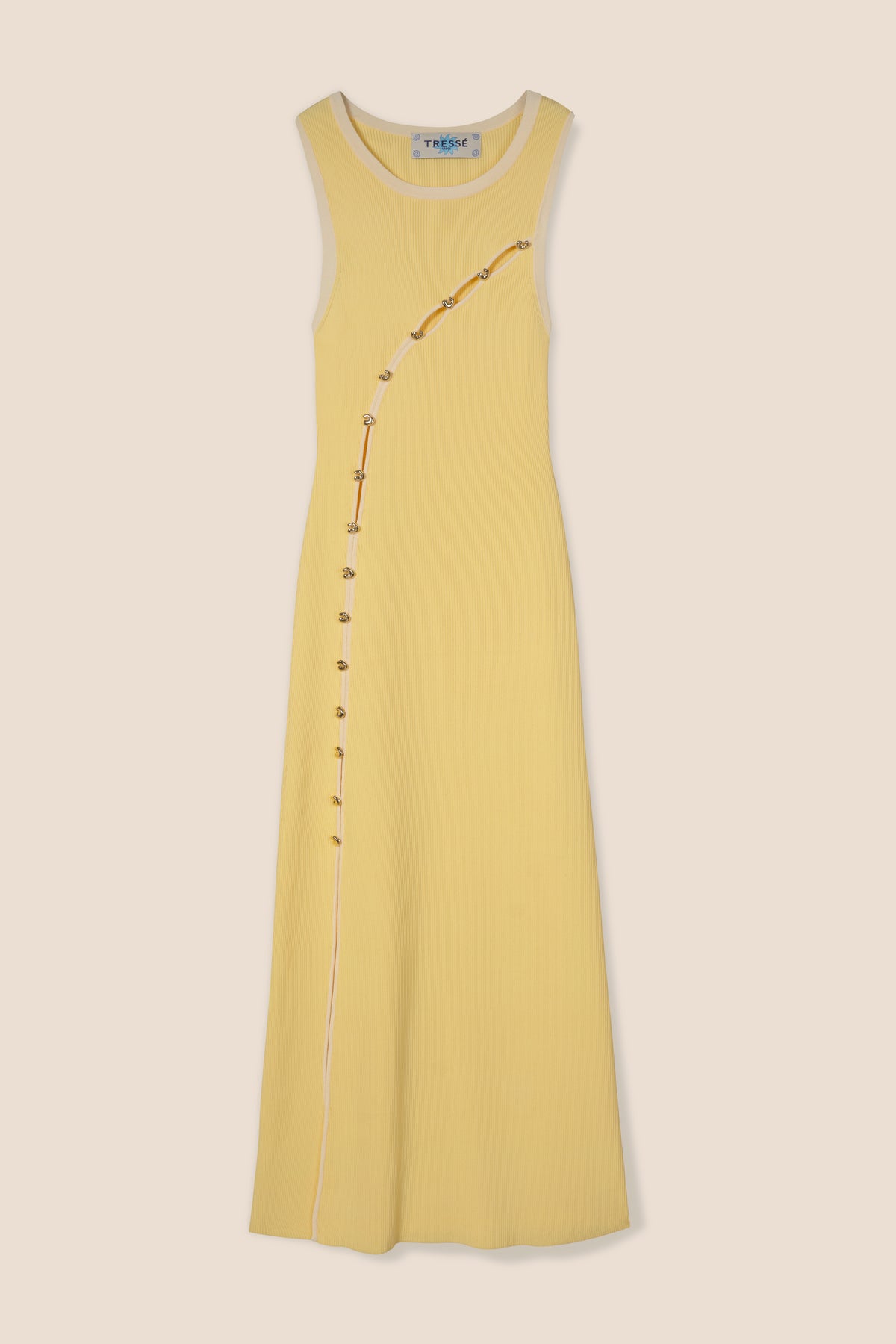 Asymmetrical opening dress