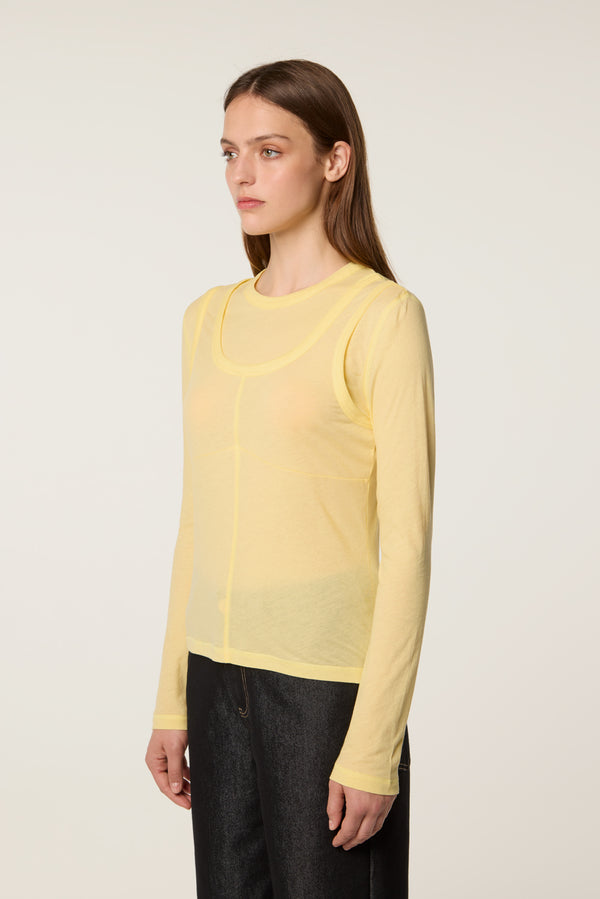 Sheer jersey t-shirt