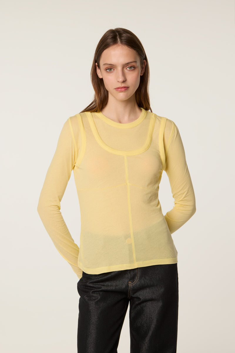 Sheer jersey t-shirt
