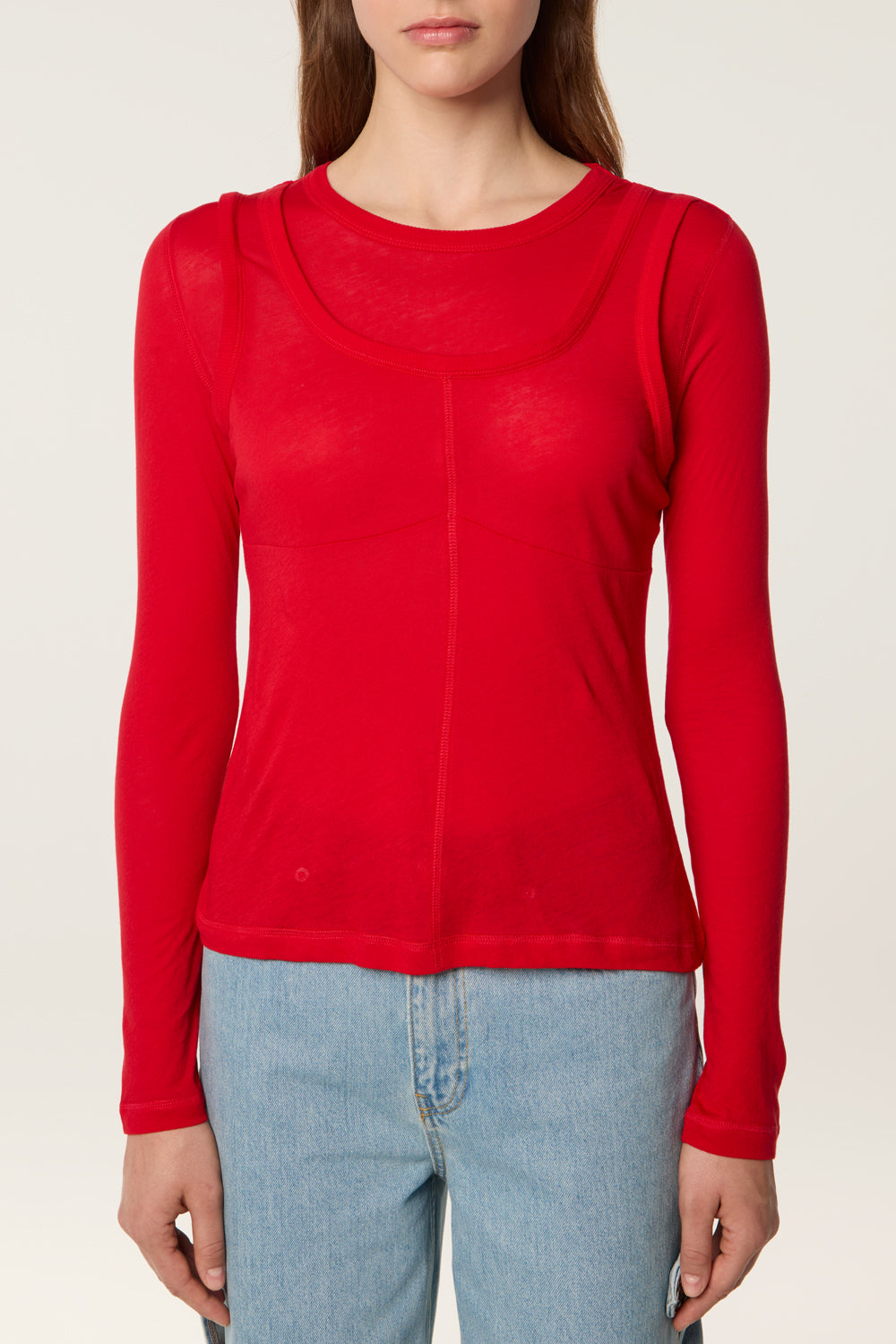 Sheer jersey T-shirt