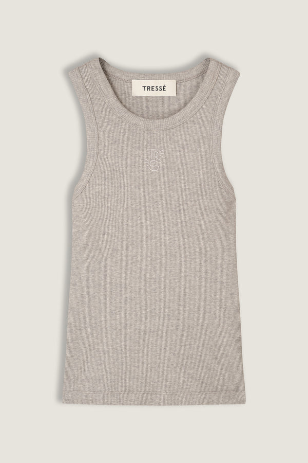 "TRS" embroidered tank top