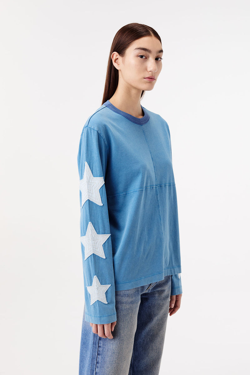 T-shirt with star-print panels