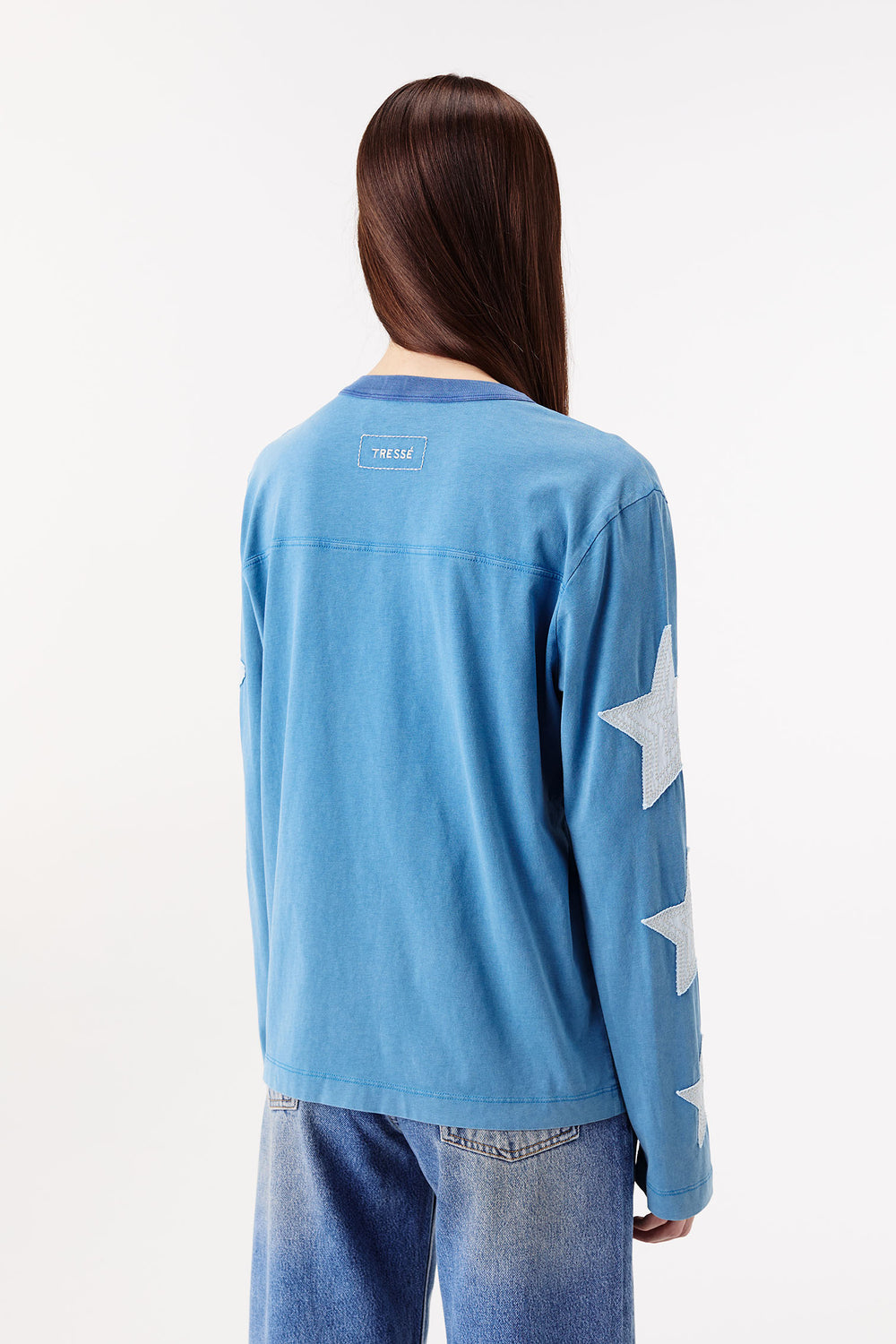 T-shirt with star-print panels