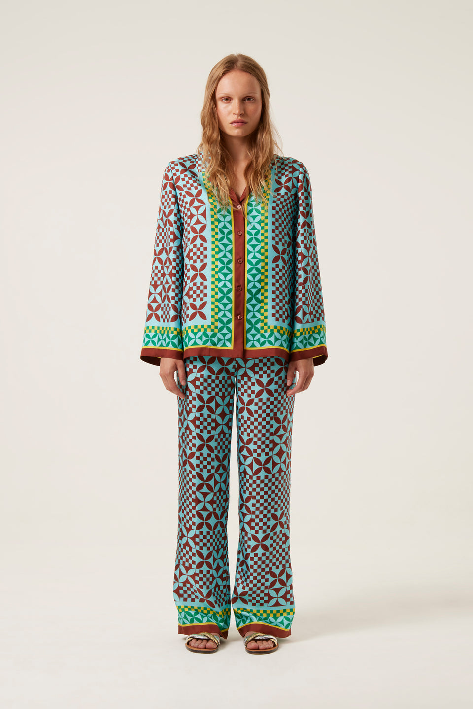 Silk trousers