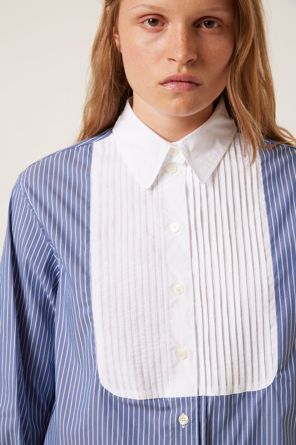 Striped bib shirt