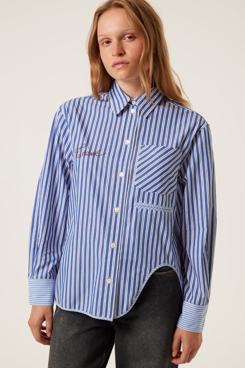 Loose striped shirt