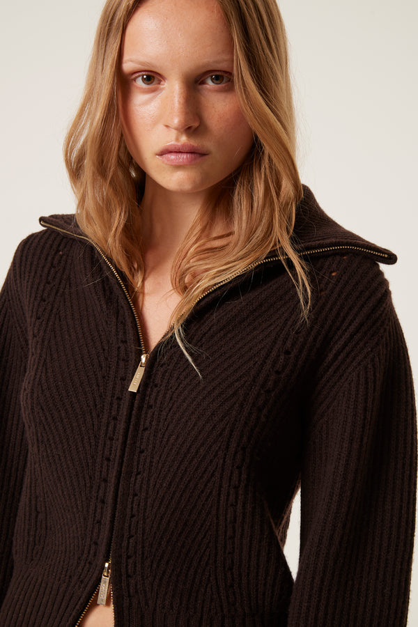 Cardigan zippé