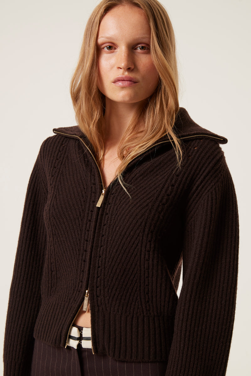 Zipped cardigan