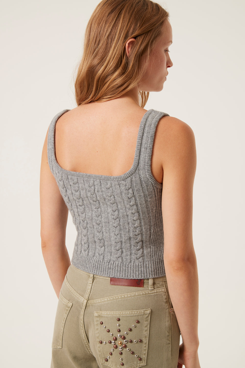 Twisted wool crop top