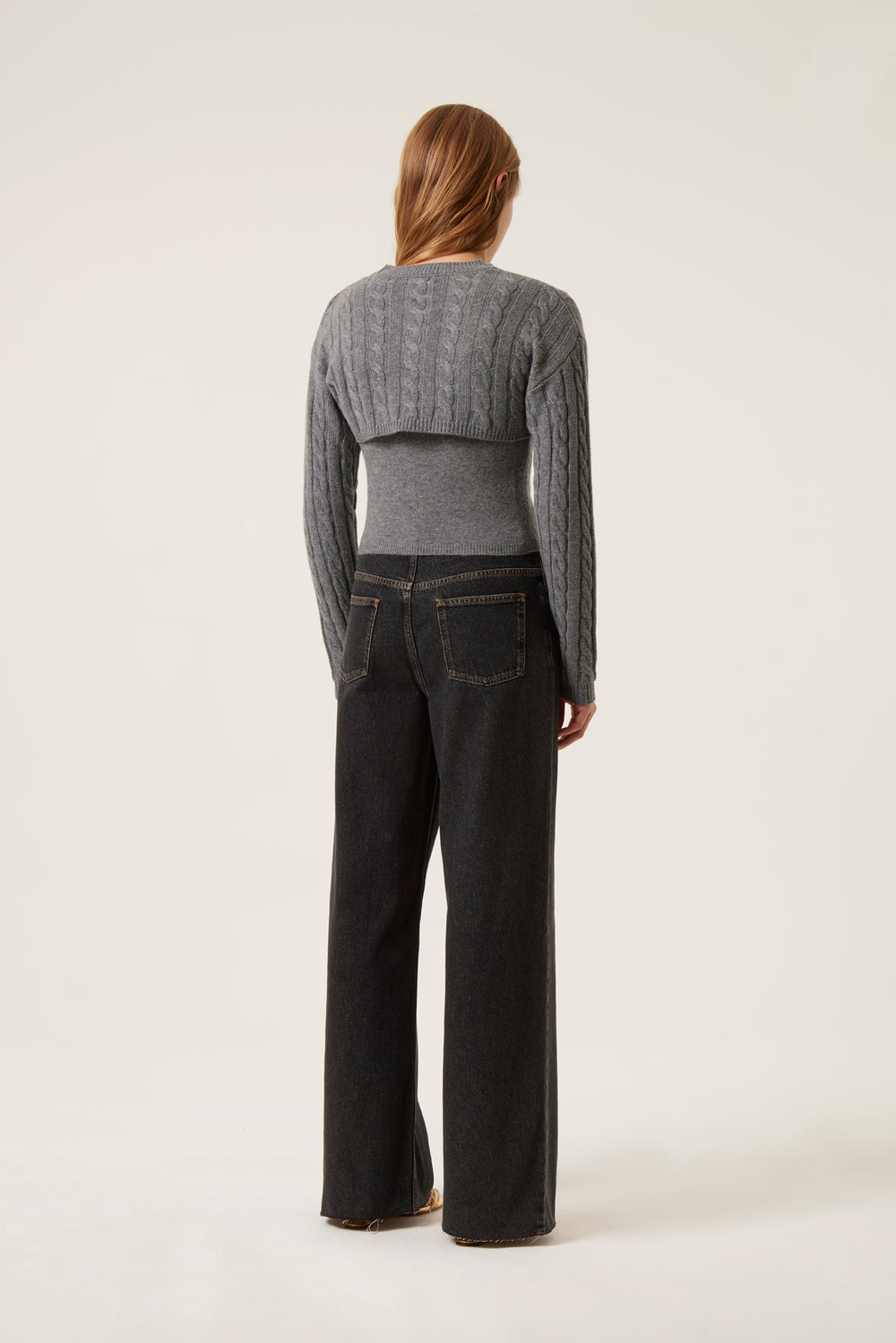 Cable-knit wool sweater