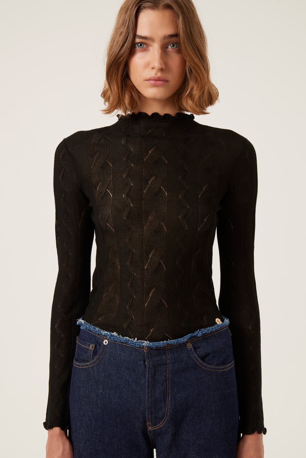 Sheer mesh top