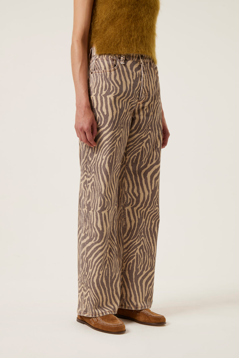 Zebra pattern pants