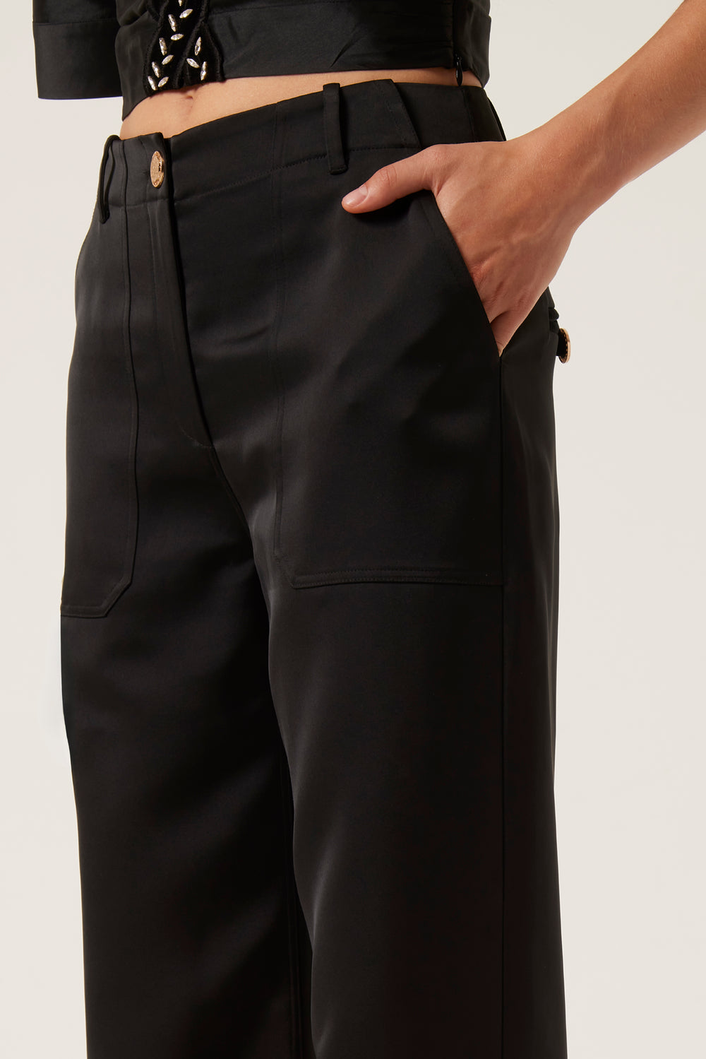 Pantalon en satin