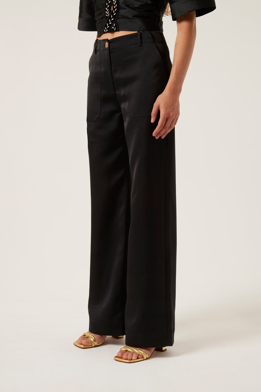 Pantalon en satin