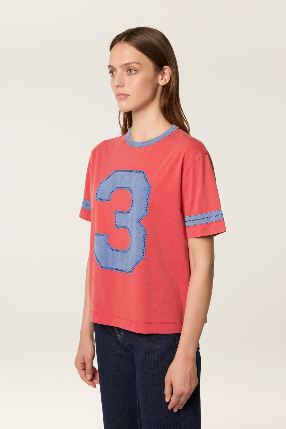 T-shirt with yoke