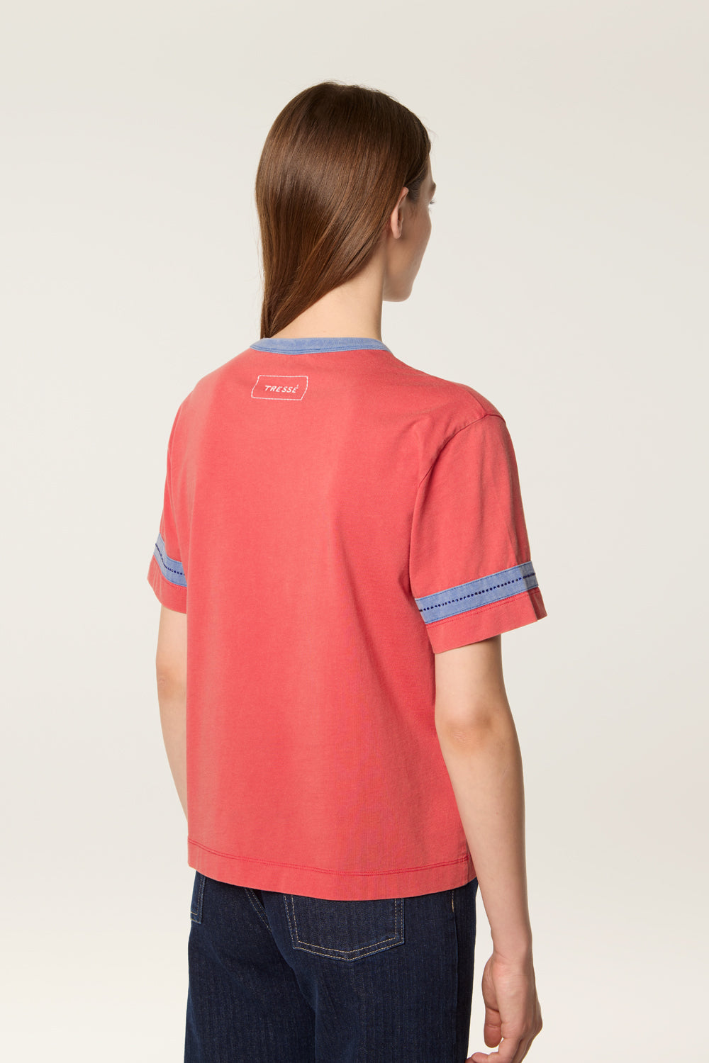 T-shirt with yoke